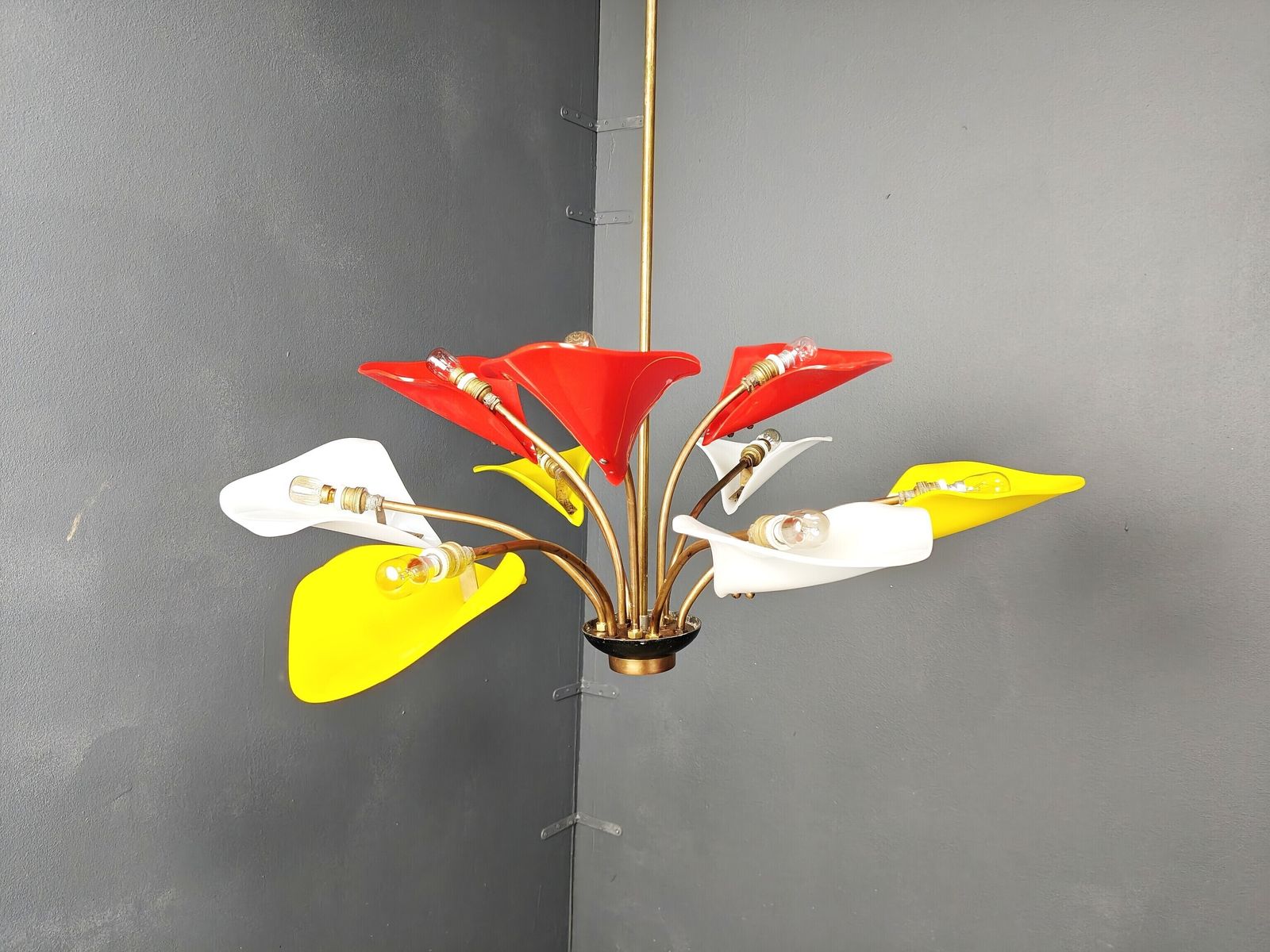 Vintage Multi Colour Italian Chandelier, 1960s