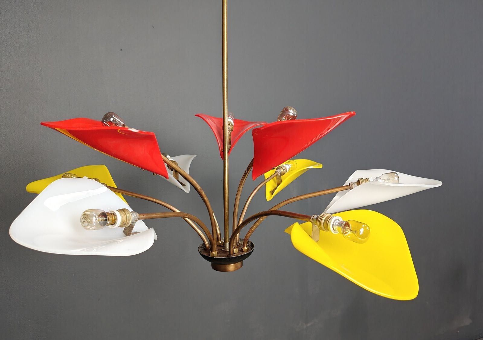 Vintage Multi Colour Italian Chandelier, 1960s photo 850.0
