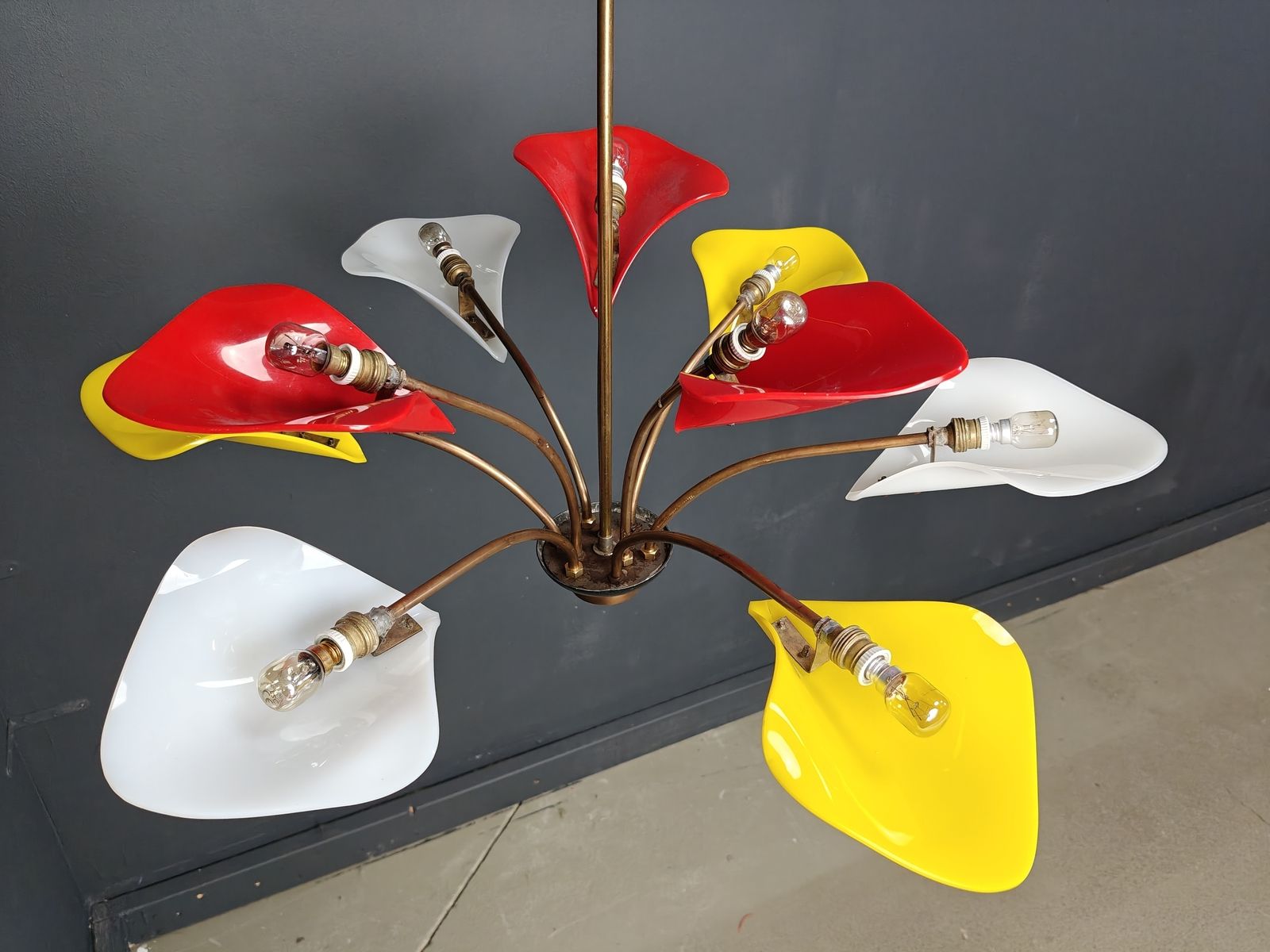 photo for sale Vintage Multi Colour Italian Chandelier, 1960s