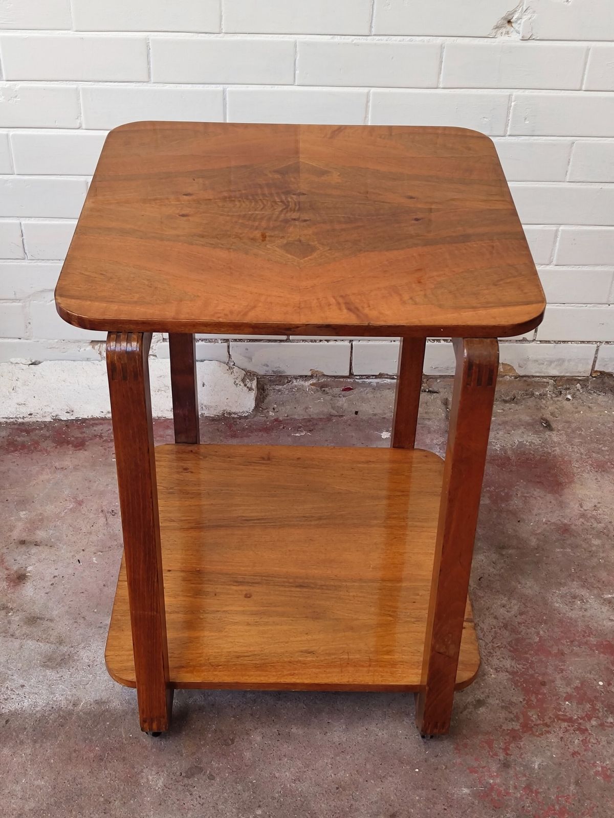 Pair Of Burr Walnut Pure Art Deco Lamp Bedside Tables photo furniture