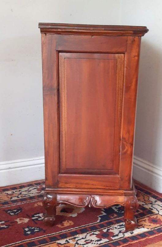 Furniture A Vintage  Regency Style Mahogany Four Drawer Slim Chest Of Drawers Or Bedside photo