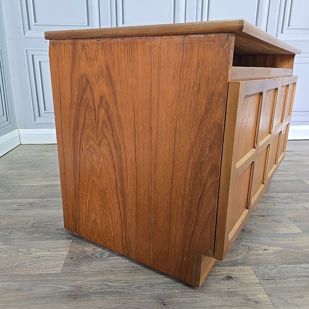 Retro Nathan Low Sideboard Teak Tv Media Cabinet Mid Century Cupboard Storage photo for sale