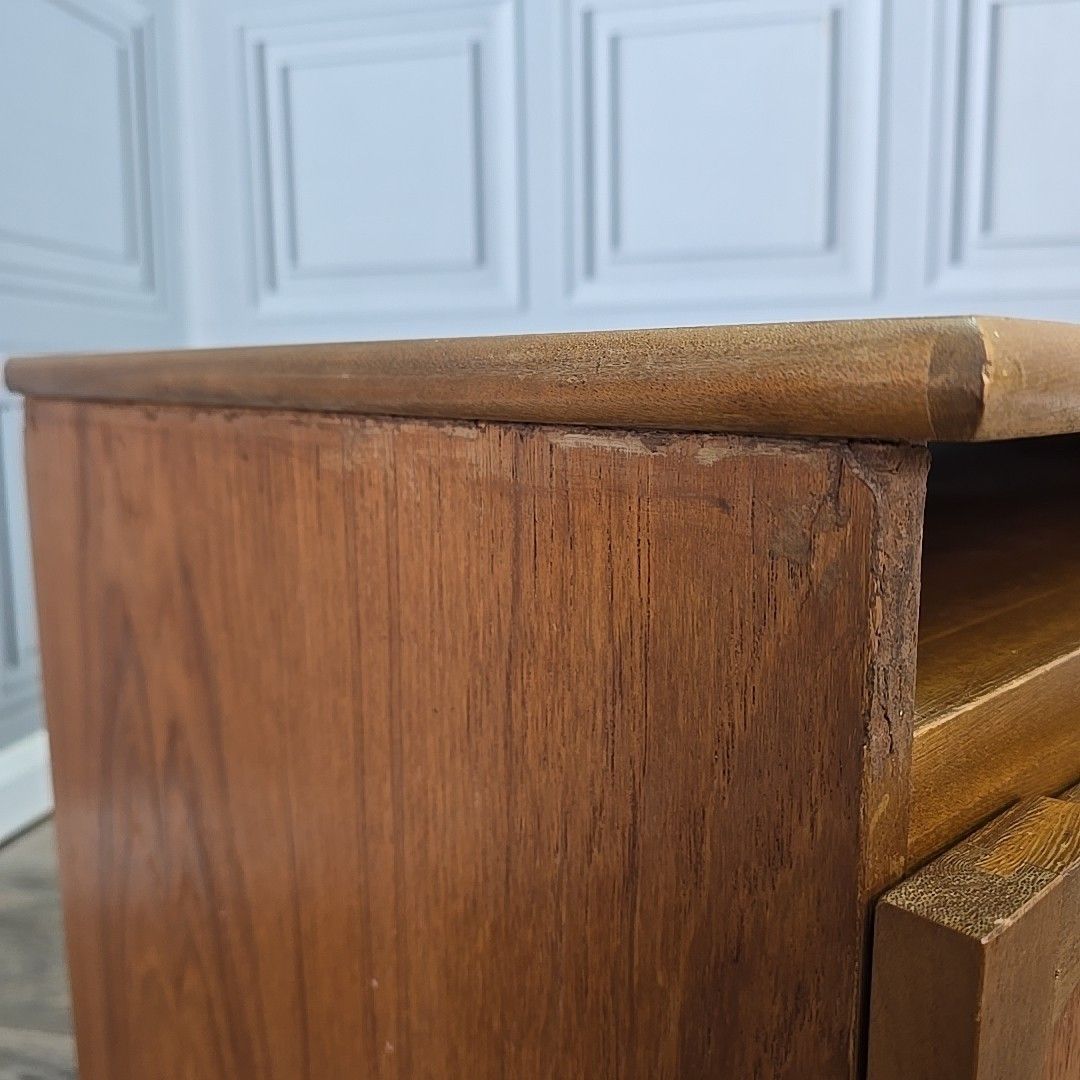 Retro Nathan Low Sideboard Teak Tv Media Cabinet Mid Century Cupboard Storage photo Furniture