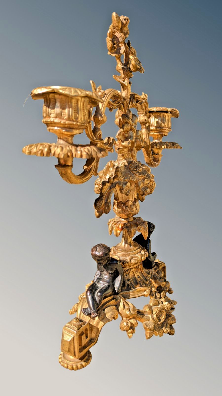 Good Pair Of 19th Century Gilt Bronze Candeabra photo Home Decor