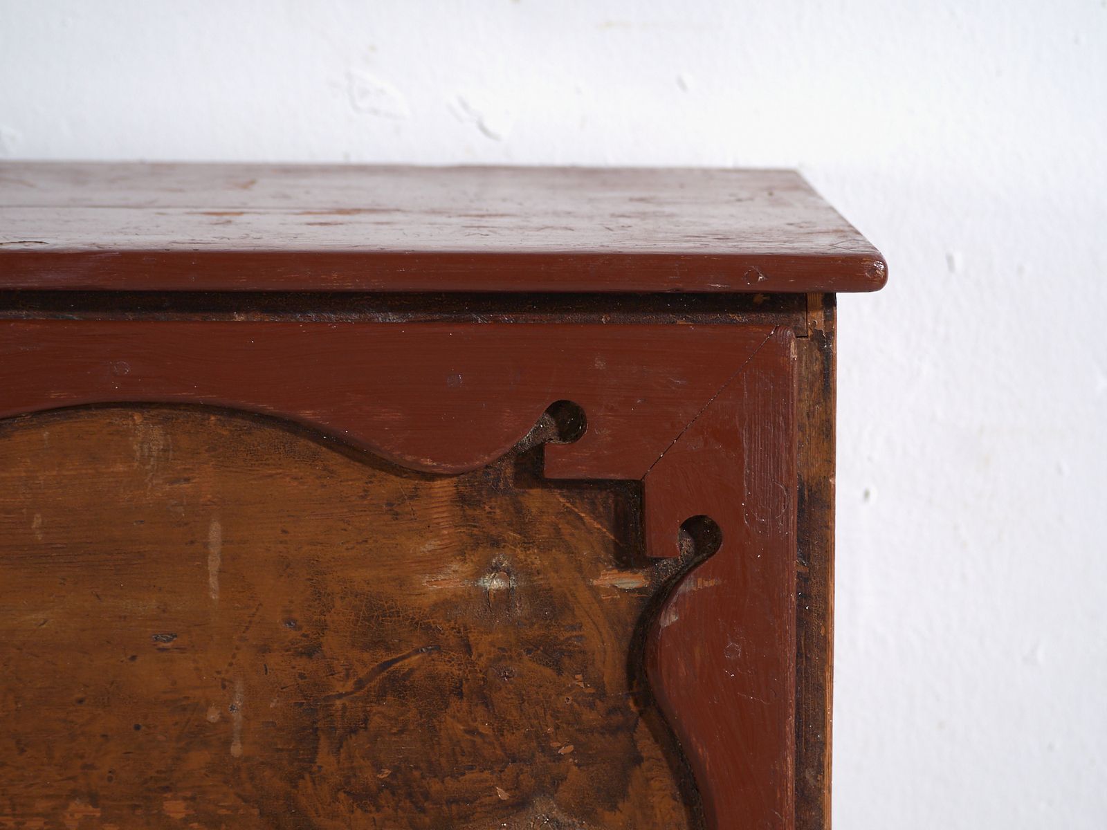 photo for sale Antique Pine Bureau Chest – Rustic European Drop Front Secretary Dresser – Circa 1900