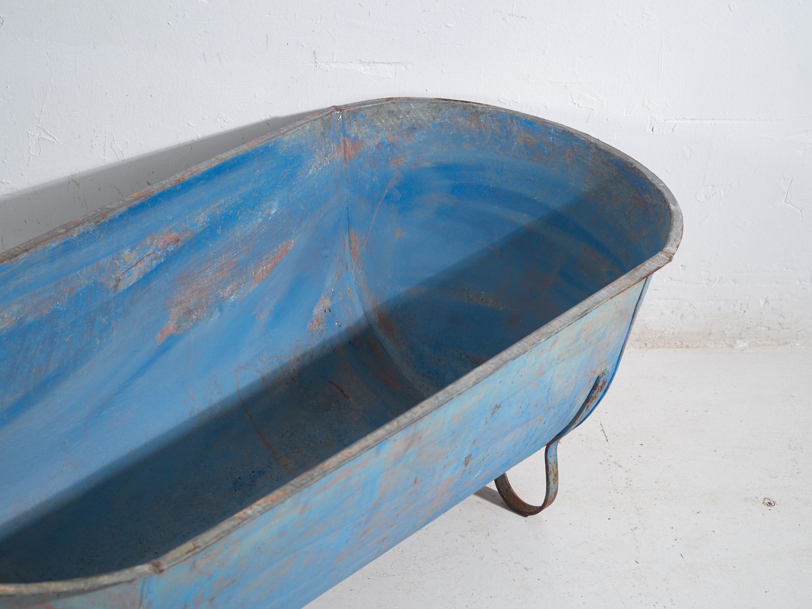 Antique Galvanized Zinc Bathtub – European Industrial Tub – Circa 1900 #2 photo for sale