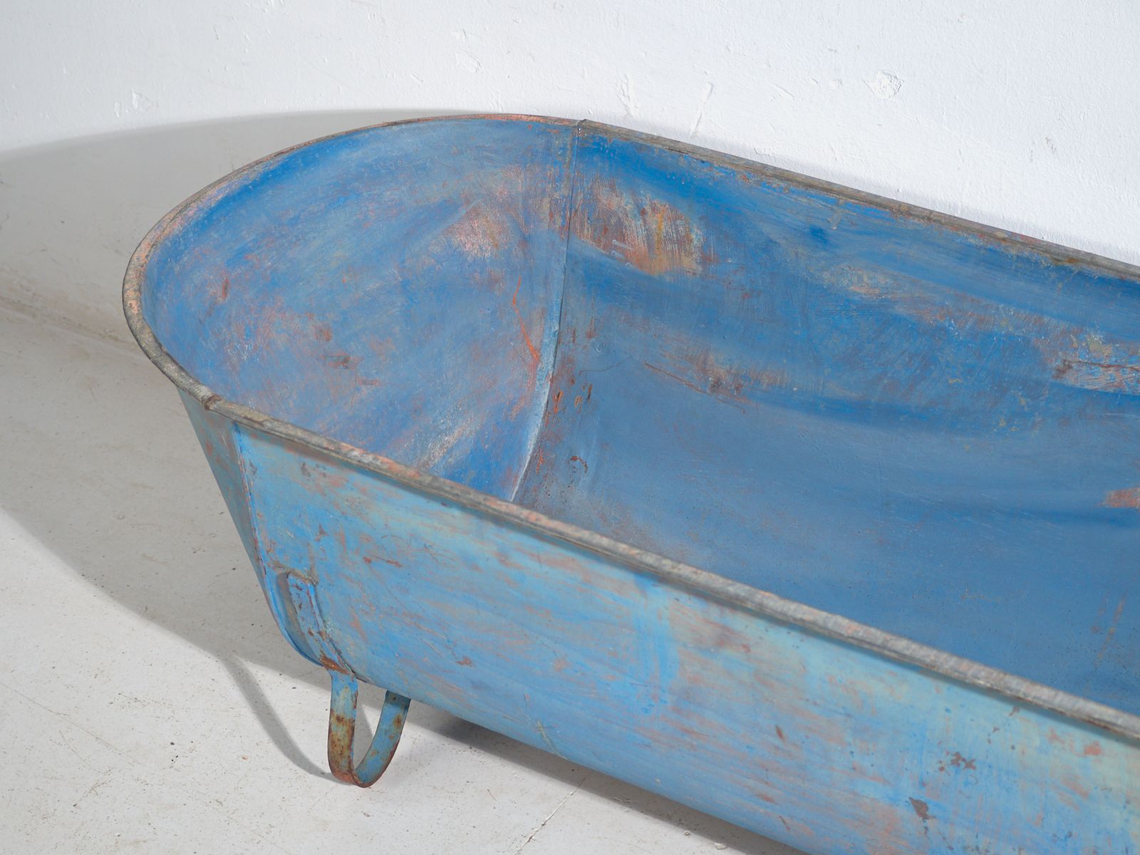 Antique Galvanized Zinc Bathtub – European Industrial Tub – Circa 1900 #2 photo vinterior