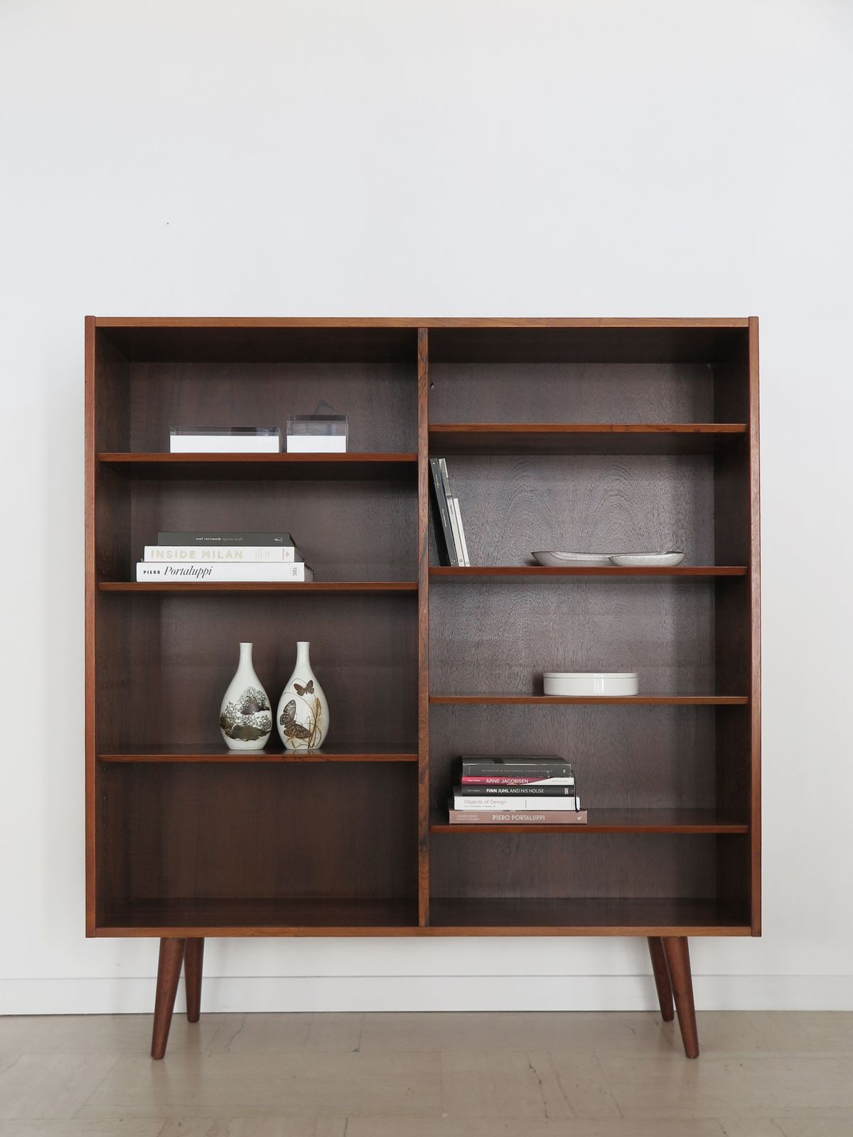 Scandinavian Gunni Omann Dark Wood Bookcase, Denmark 1960s photo furniture