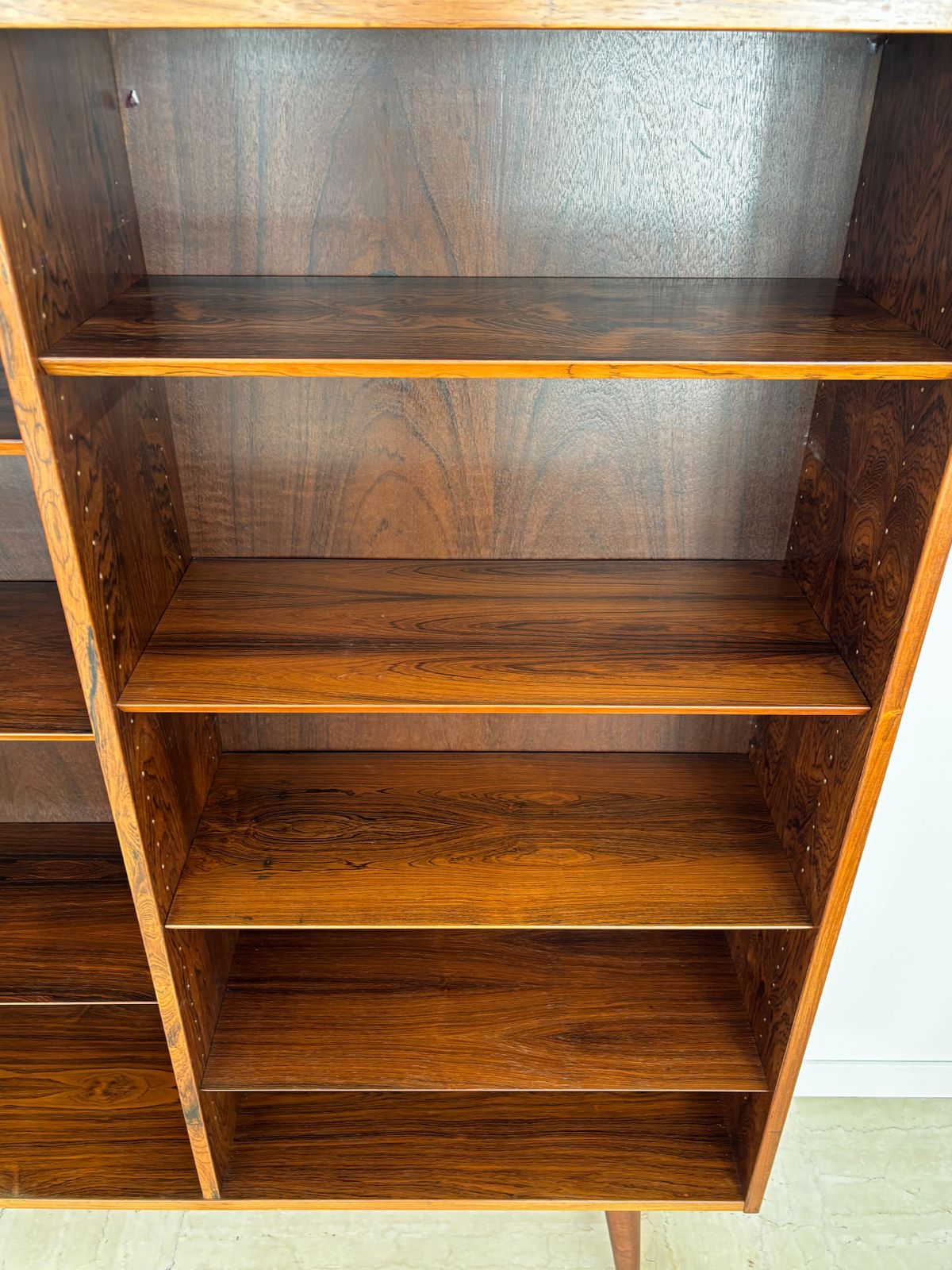 photo furniture Scandinavian Gunni Omann Dark Wood Bookcase, Denmark 1960s