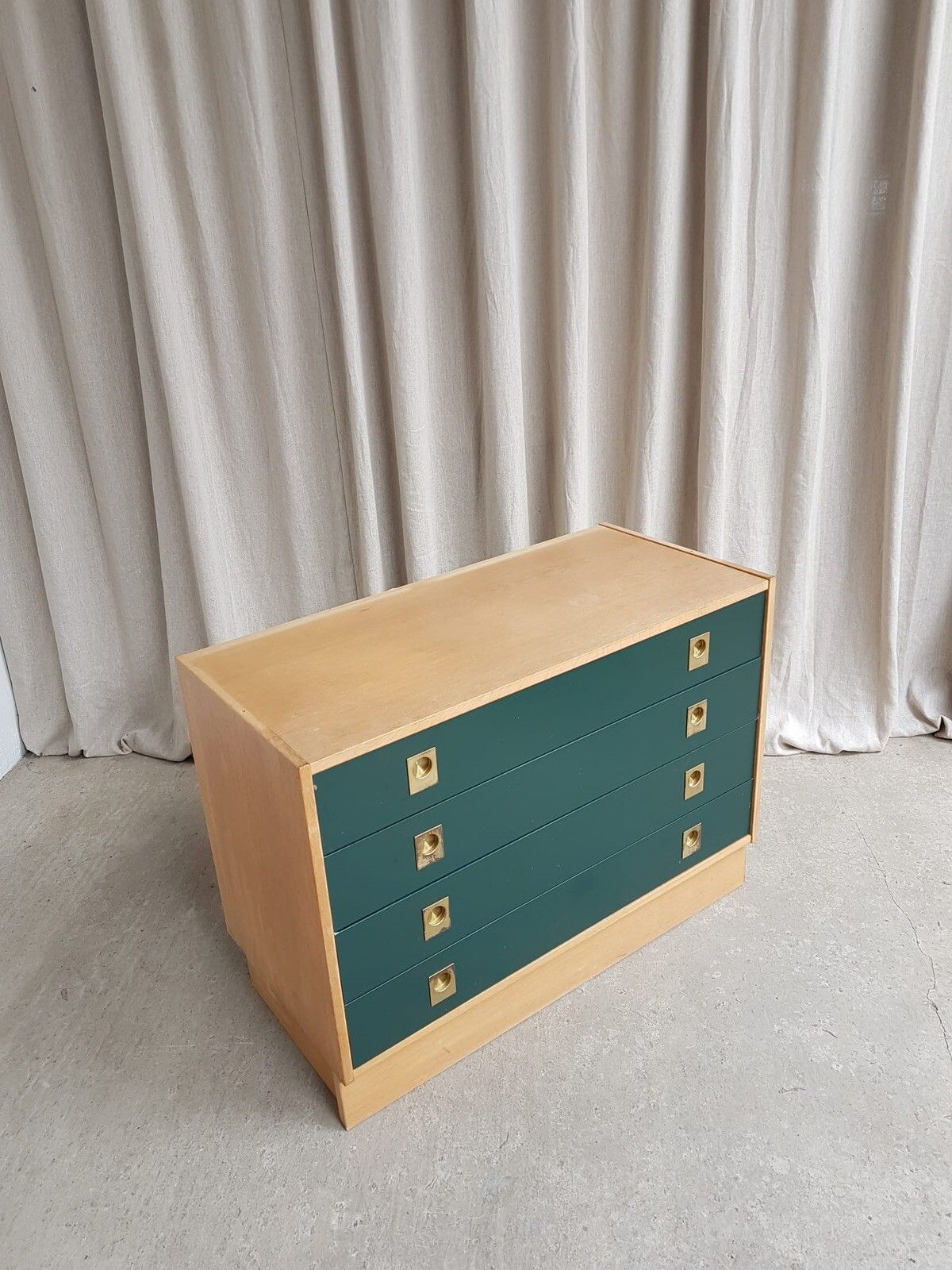 Vtg Mid Century Danish Oak Chest Of Drawers Scandinavian Style Retro R191 photo vinterior