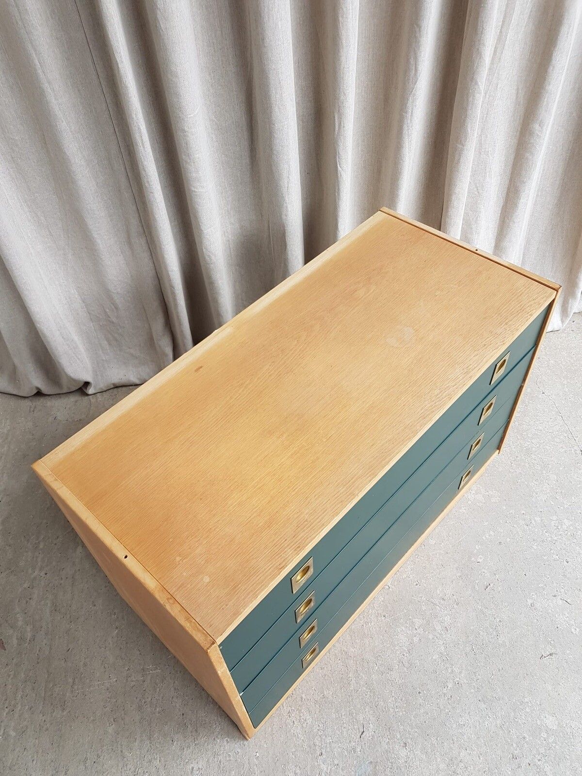 Vtg Mid Century Danish Oak Chest Of Drawers Scandinavian Style Retro R191 photo buy