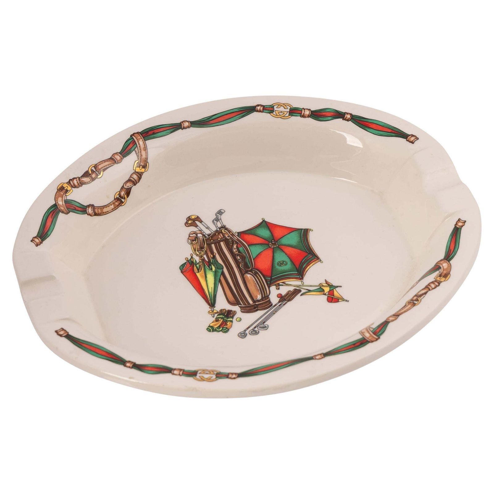 Vintage 20th Century Italian Ceramic Ashtray By Gucci C.1980