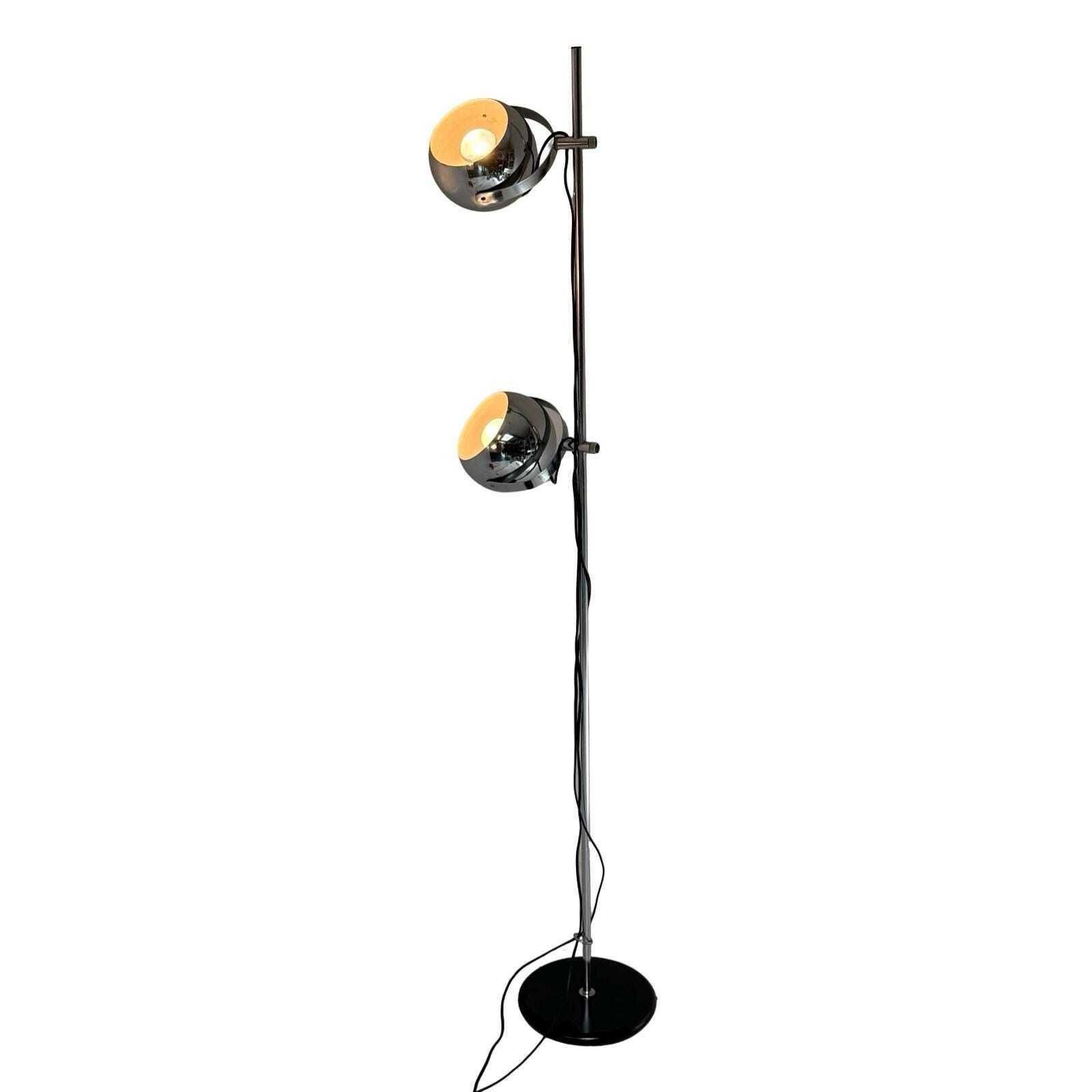 Gepo   Space Age Design / Mcm Floor Lamp With Two Shades   Chrome Shades photo for sale