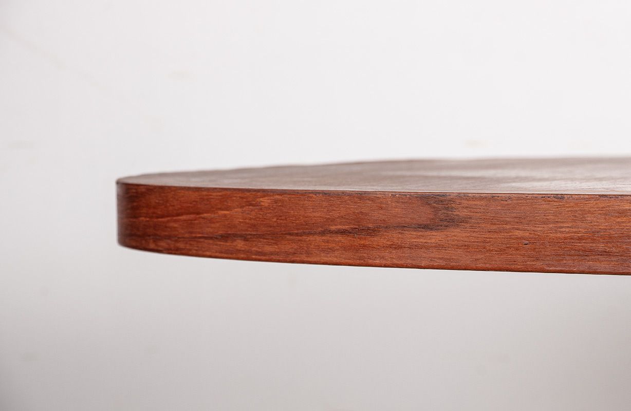Very Large Danish Teak Dining Table, 260 Cm, Oval And Extendable, With Central Base, Model Hm 55, By John Mortensen For Dyrlund 1960. photo Furniture