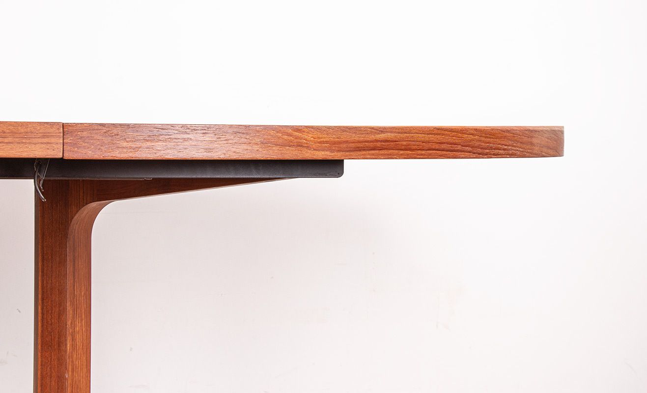5000.0 Very Large Danish Teak Dining Table, 260 Cm, Oval And Extendable, With Central Base, Model Hm 55, By John Mortensen For Dyrlund 1960. photo