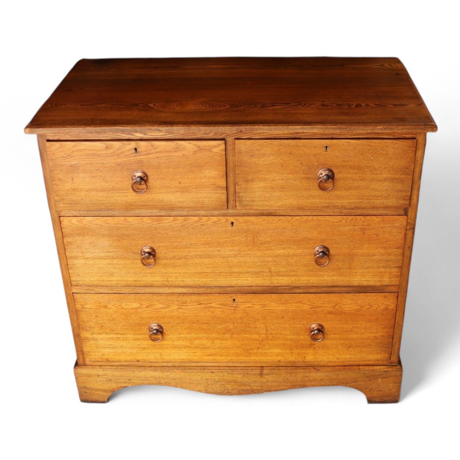 Antique 19th Century Oak Chest Of Drawers Two Over Two Drawer photo furniture