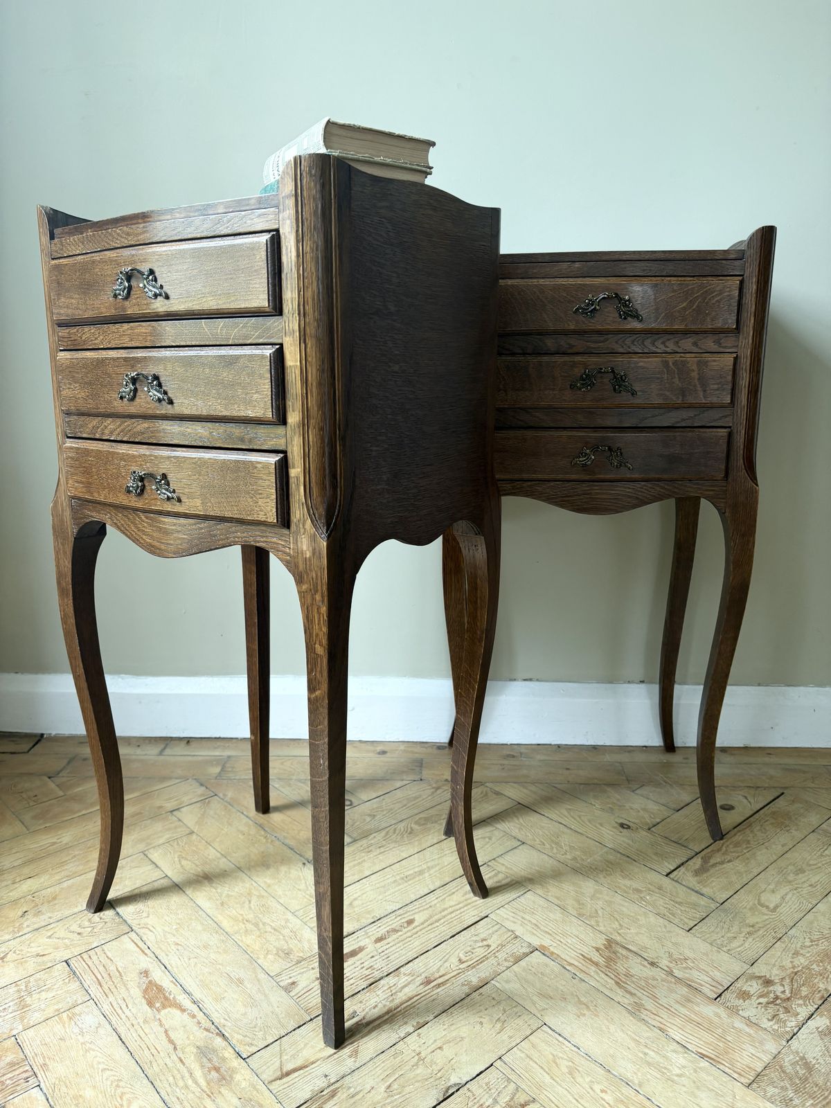 Pair Of Elegant French Oak Bedside Tables photo buy