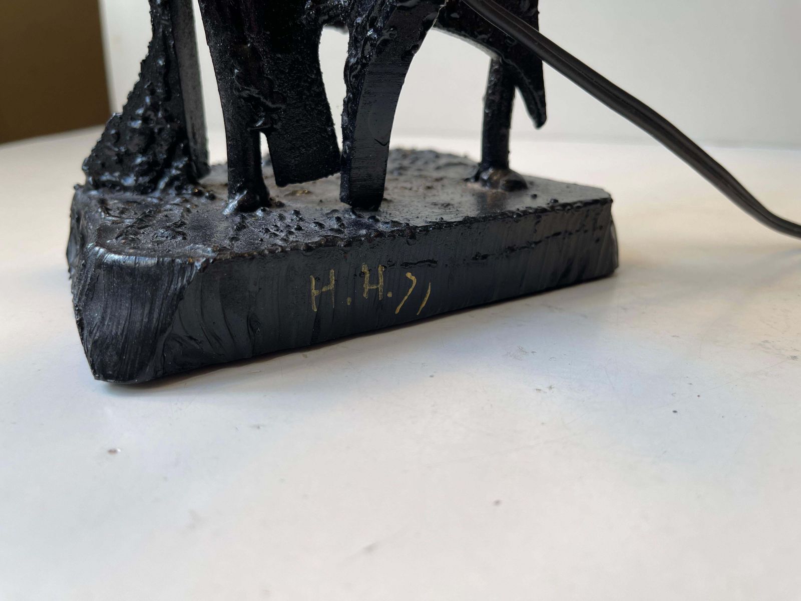 Sculptural Brutalist Steel Table Lamp In The Style Of Harry Balmer, 1970s photo 1011.0