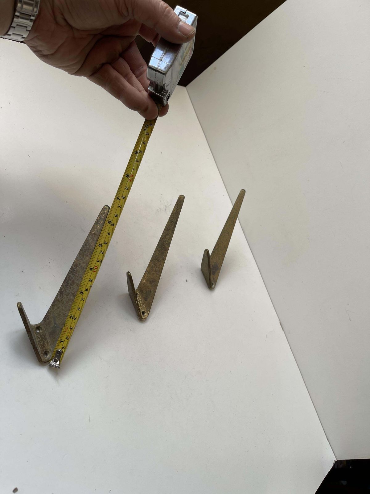 Mid Century Asymmetrical Coat Wall Hooks In Brass By Hertha Baller, 1950s photo buy
