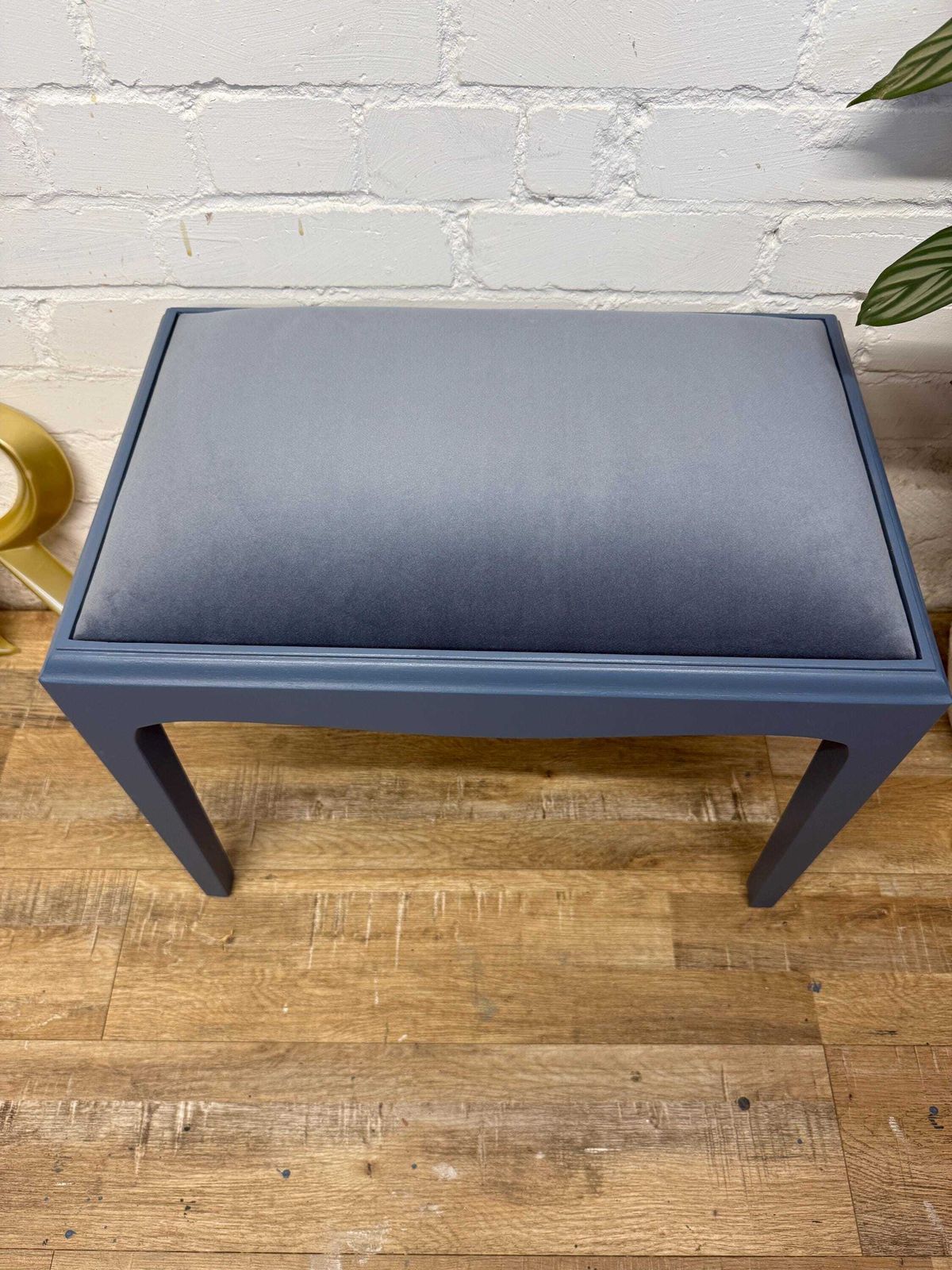 photo buy Stag Minstrel Vanity Dressing Table With Matching Stool Painted Evening Dove Blue/Grey