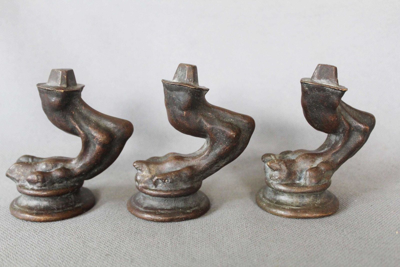 photo furniture Set Of 3 Antique Bronze Claw Animal Furniture Feet And Legs, Regency Empire French, Replacement Parts, Salvaged Restoration, Casters