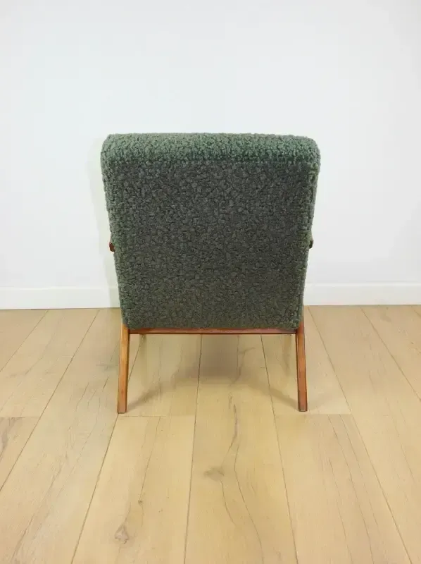 Vintage B 310 Var Armchair, Olive Green, Boucle, Lambskin, Structured photo vintage