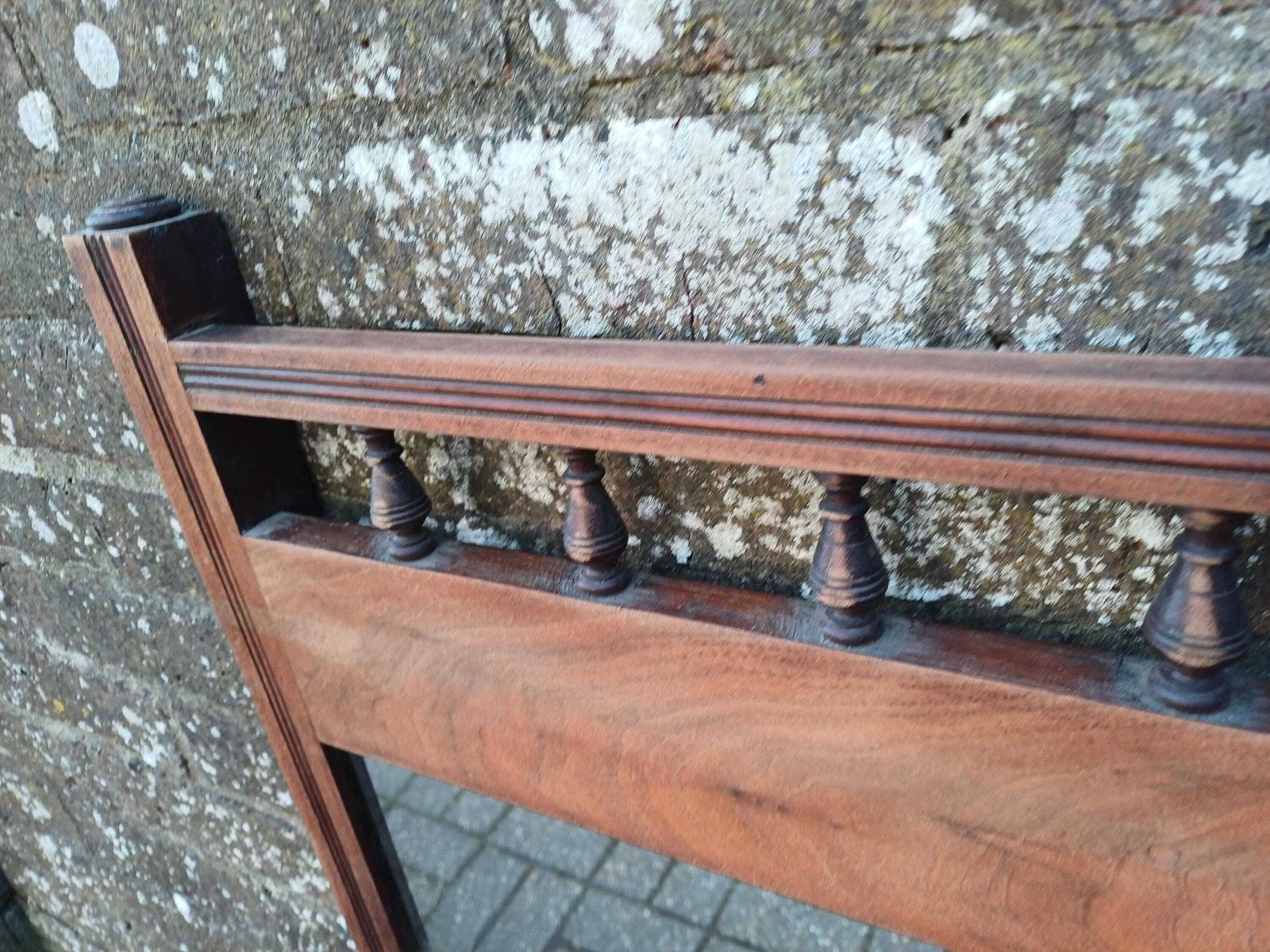 Victorian Stripped Mahogany Wall Mirror With Turned Spindles Original Glass Antique Over Mantel photo vinterior