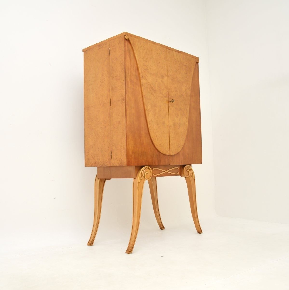 Art Deco Burr Walnut Cocktail Cabinet By Hille photo buy