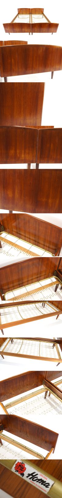 1 Of 2 Retro Vintage Danish Teak Double Twin Daybed Bed Frame 1950s 60s 70s Mcm photo furniture