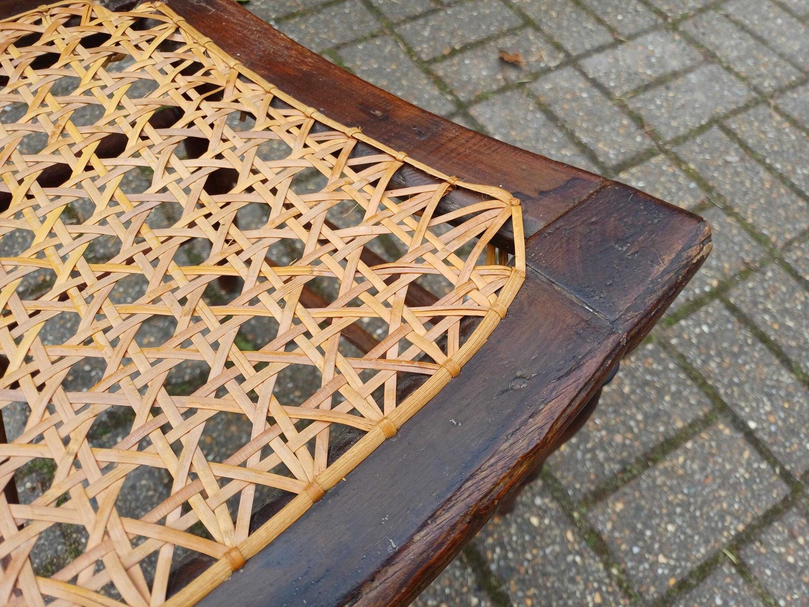 Victorian Child's Chair Cane Seat Antique Wooden Occasional Chair Turned Legs Decorative Back Rustic photo vinterior