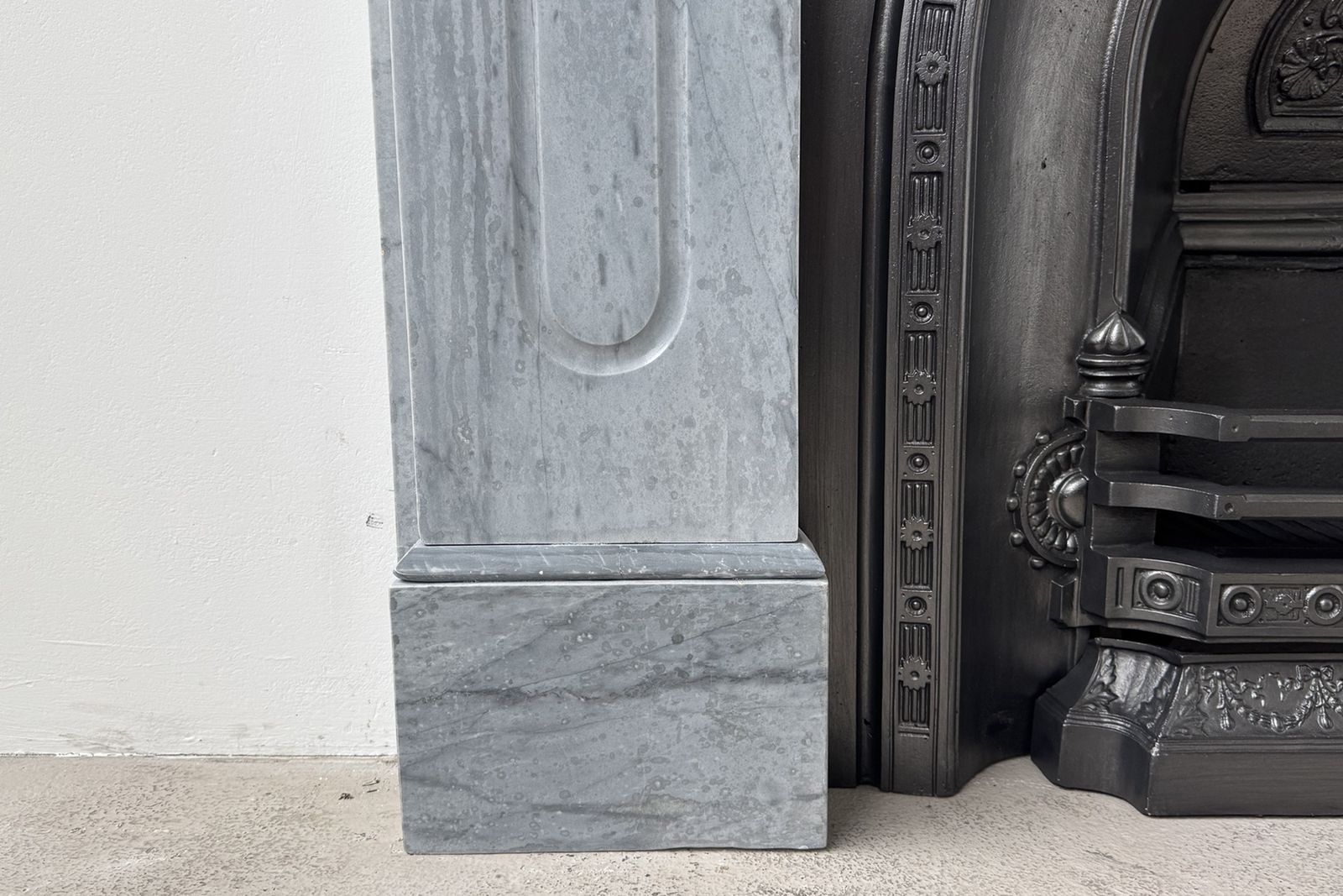 Antique Victorian Arched Grey Marble Fireplace Surround photo buy