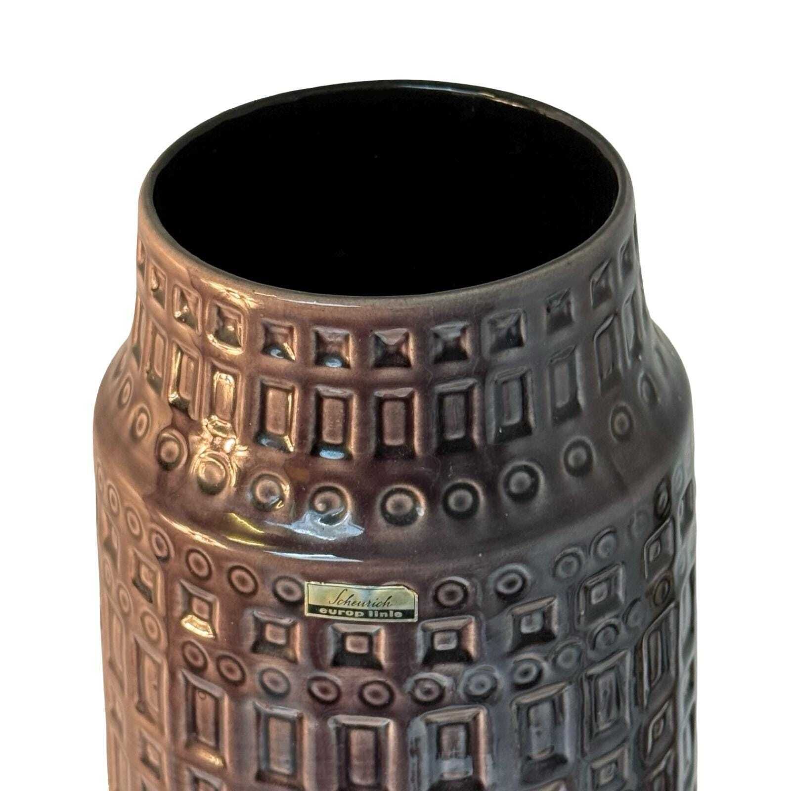 Scheurich   West Germany   Floor Vase (Xl)   Pottery   Model 260   Europ Linie (52cm) photo for sale