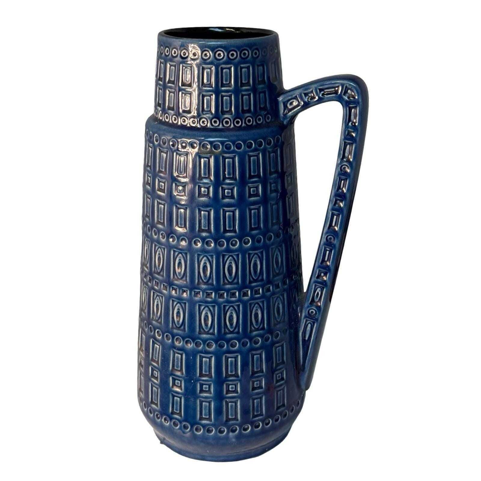 Kreuz Ceramic   West Germany   Floor Vase (Xl)  Pottery   Model 416   Inka Blue photo furniture