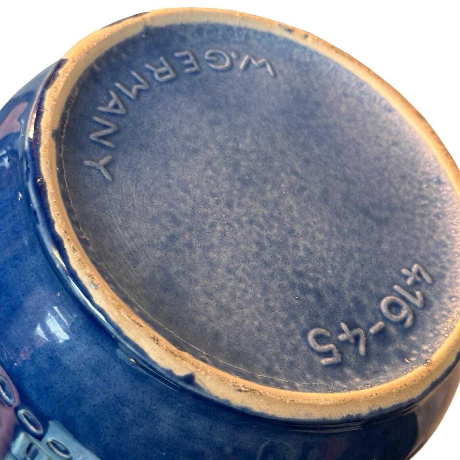 Kreuz Ceramic   West Germany   Floor Vase (Xl)  Pottery   Model 416   Inka Blue photo vinterior