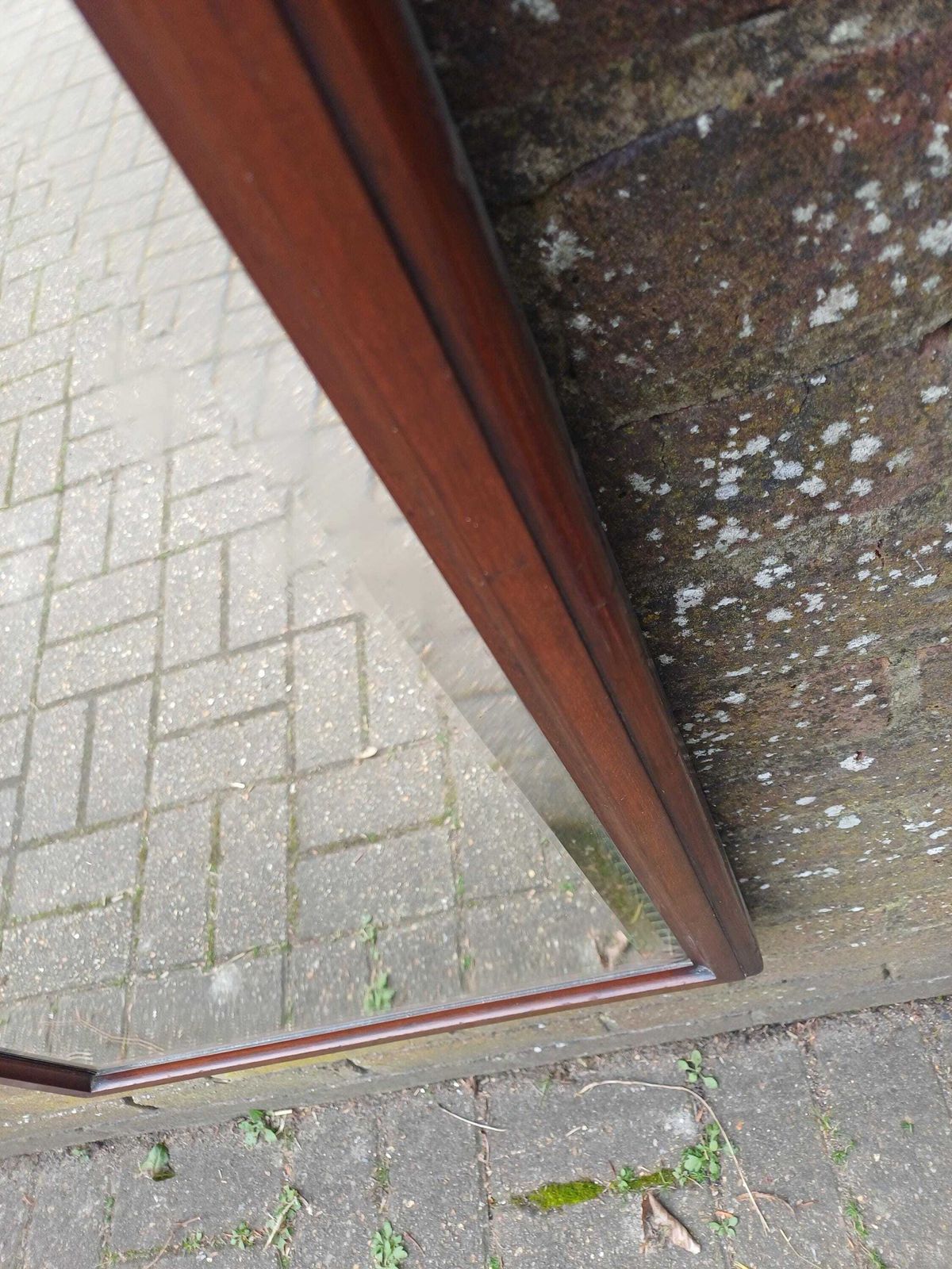 photo buy Large Antique Victorian Mahogany Wall Mirror With Carved Crest And Bevelled Glass Antique Statement Piece