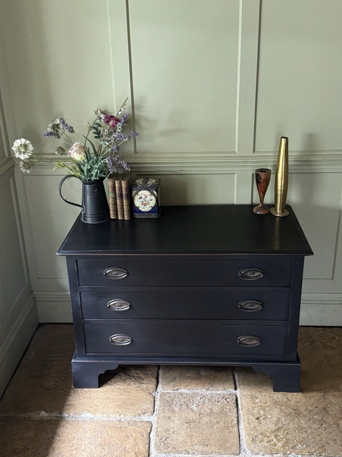 Painted Reproduction Georgian Style Chest Of Drawers photo for sale
