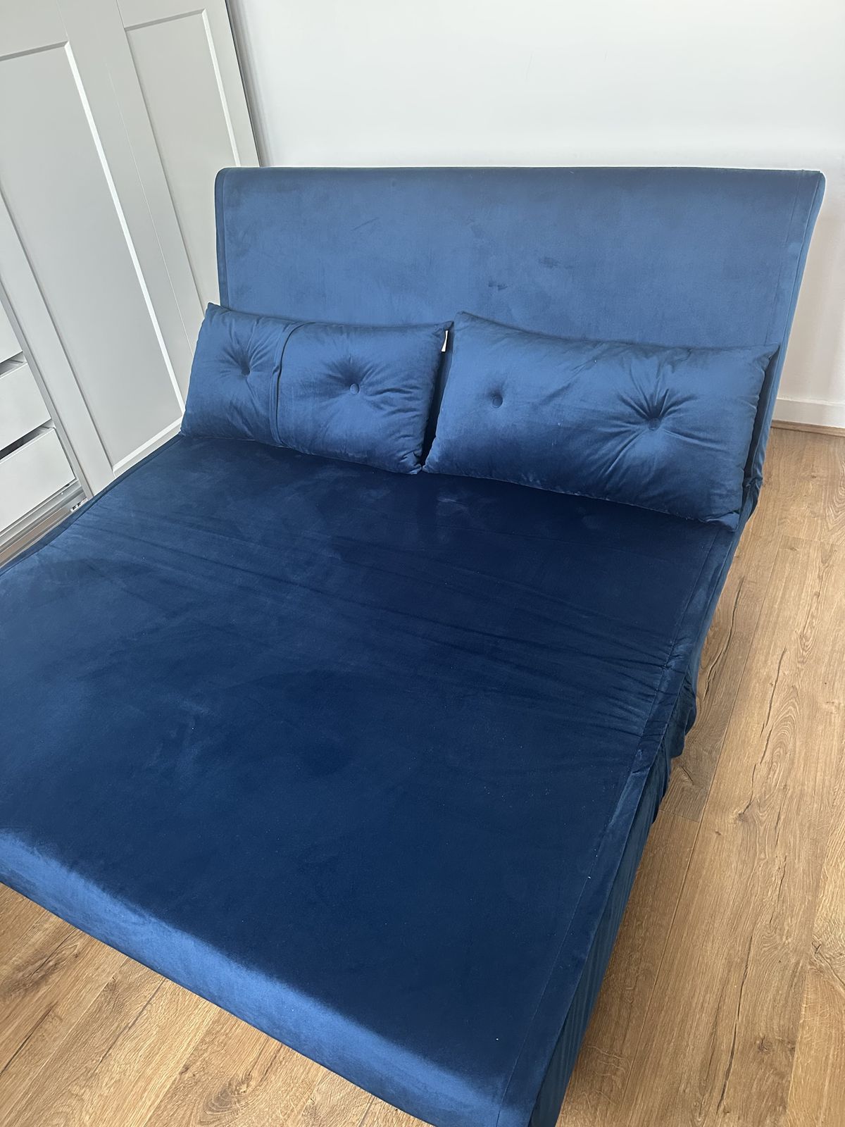 Brand New Velvet Blue Sofabed photo Furniture