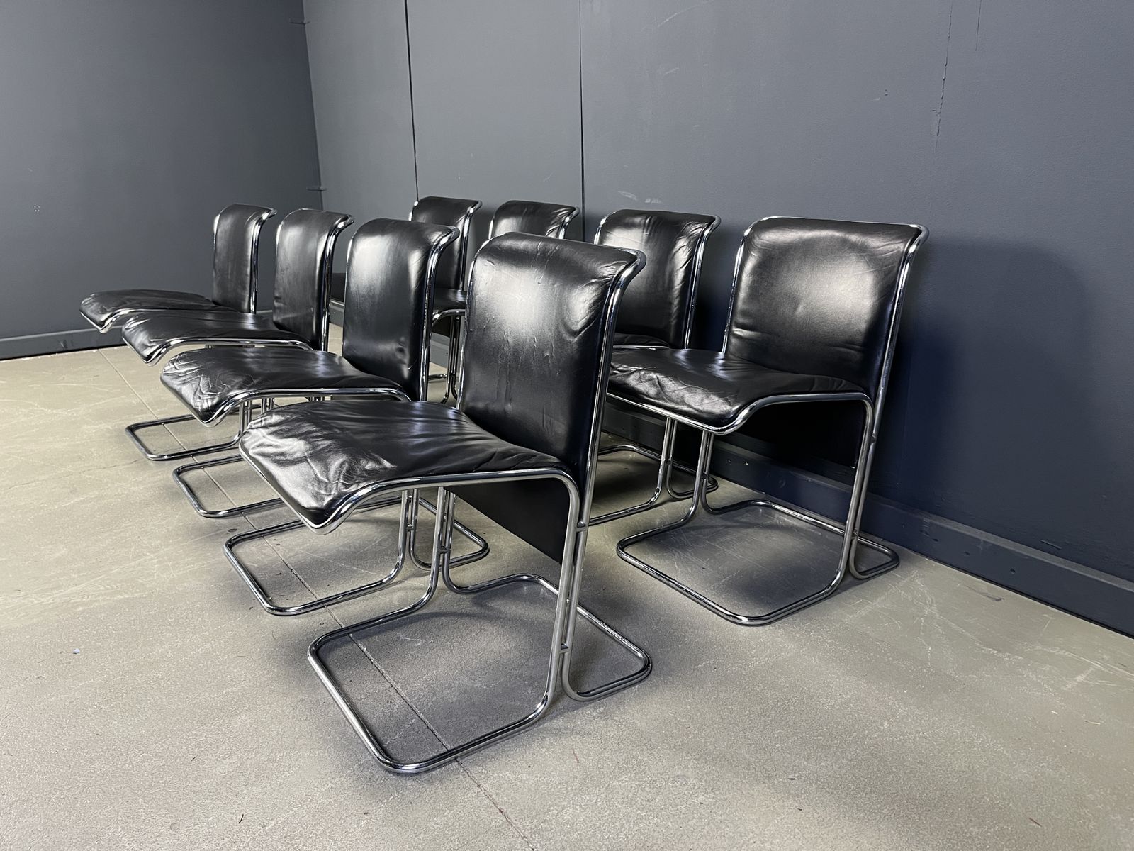 Set Of 8 Calla Chairs By Antonio Ari Colombo Dining Chairs, 1970s photo furniture
