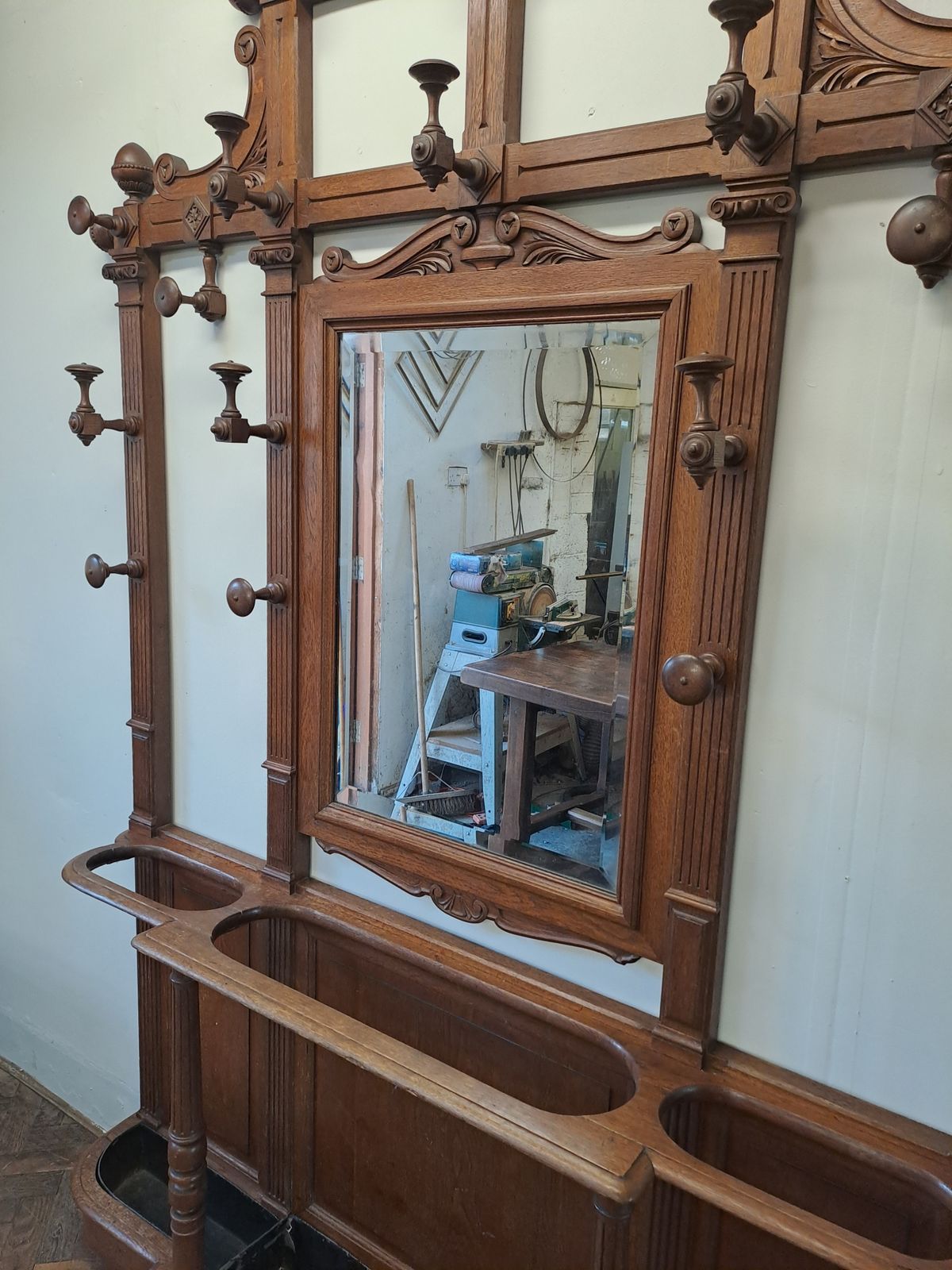 photo furniture Impressive Antique French Oak Hallstand