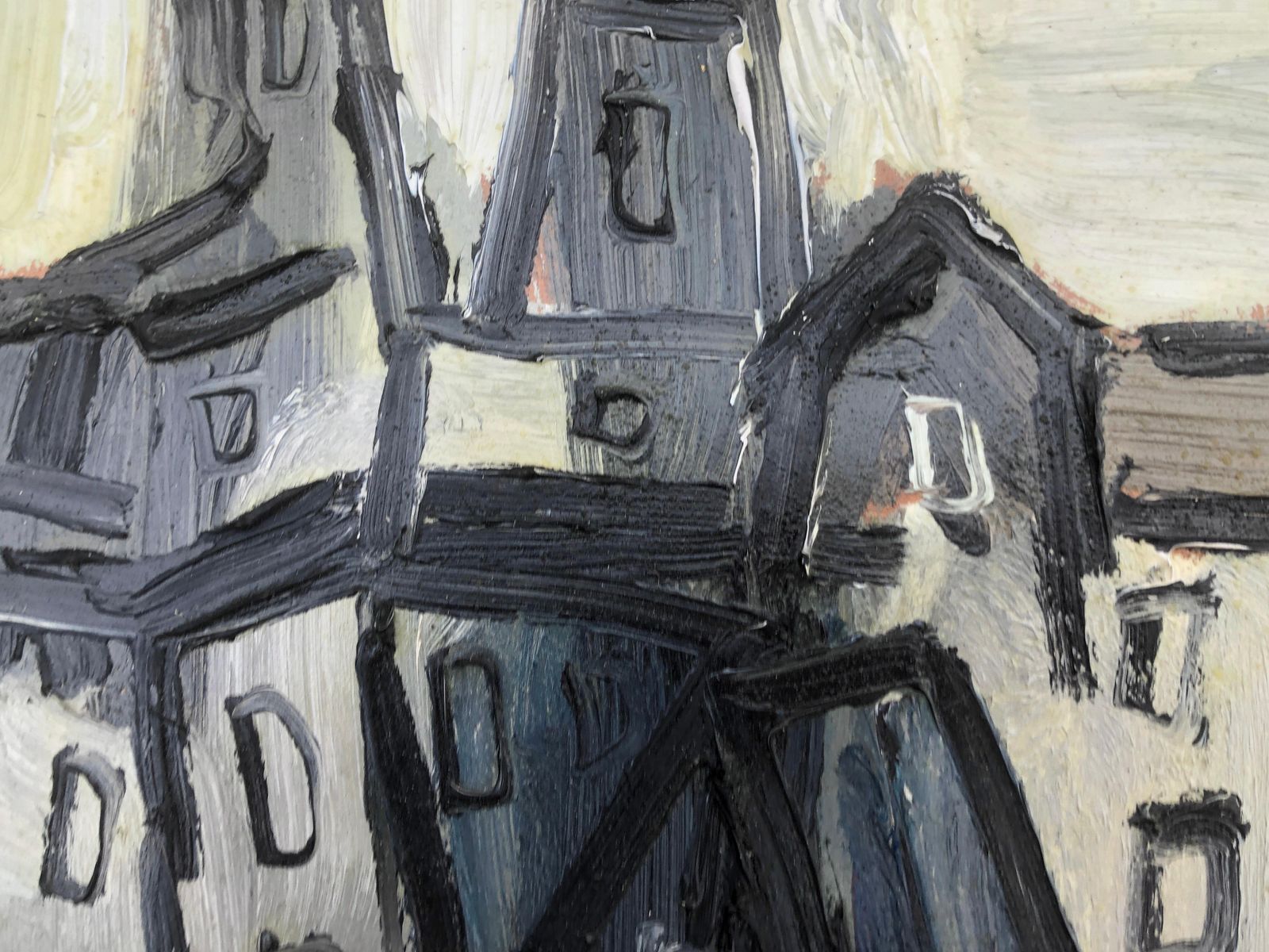 Josep Navarro Vives Modernistisch Europees Stedelijk Landschap Parijse School Expressionistisch Olieverfschilderij 1988 photo vinterior