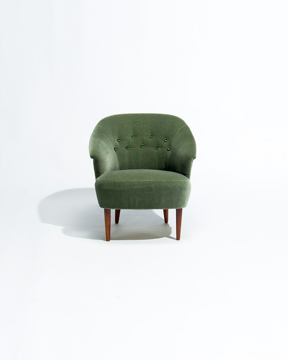 Carl Malmsten Swedish Lounge Chair, 1950s, In Mohair Velvet By Chase Erwin photo furniture