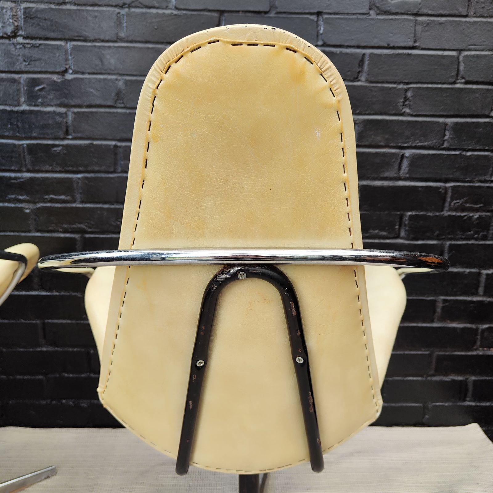 375.0 Pair Of Mid Century Atomic Style Swivel Chairs photo
