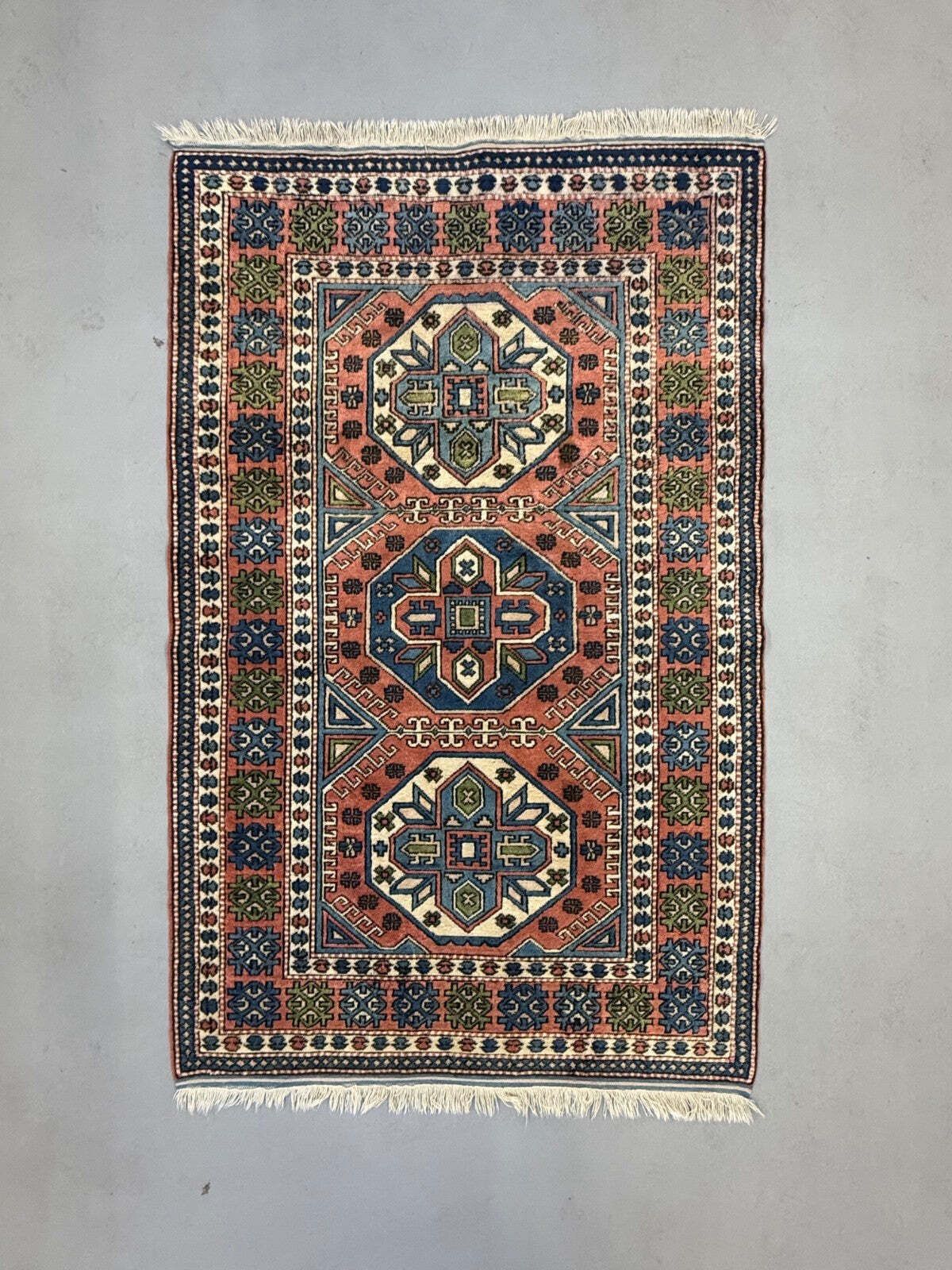 Turkish Kazak Rug 270x166 Cm Vintage Carpet, Tribal Handwoven Large 2526