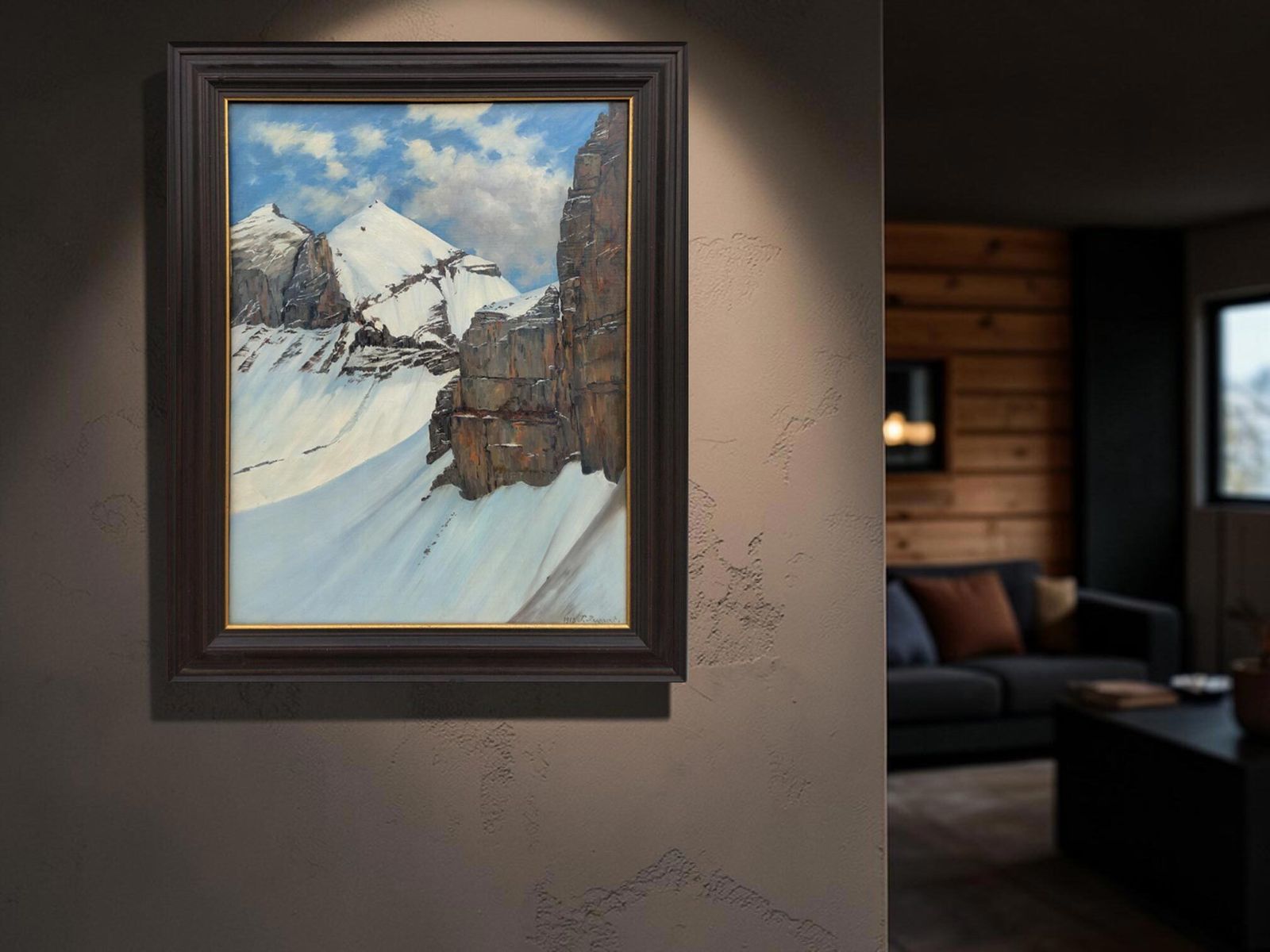photo vinterior Mont Blanc – Fritz Ruppert Oil On Canvas