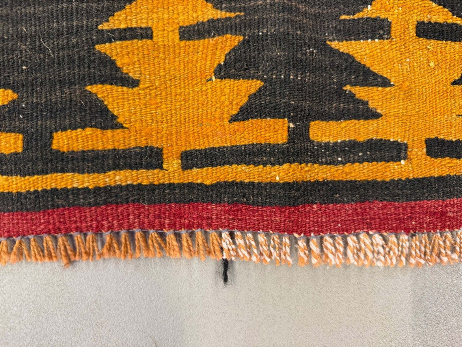 Small Turkish Kilim Rug 116x110 Cm Square Tribal Kelim Rug, 2517 photo vintage