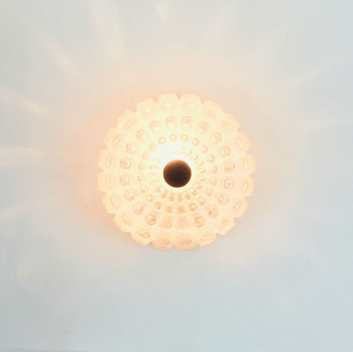 Pair Of Mid Century Diamond Glass Wall Lights From Limburg, Germany, 1960s/1970s photo vintage