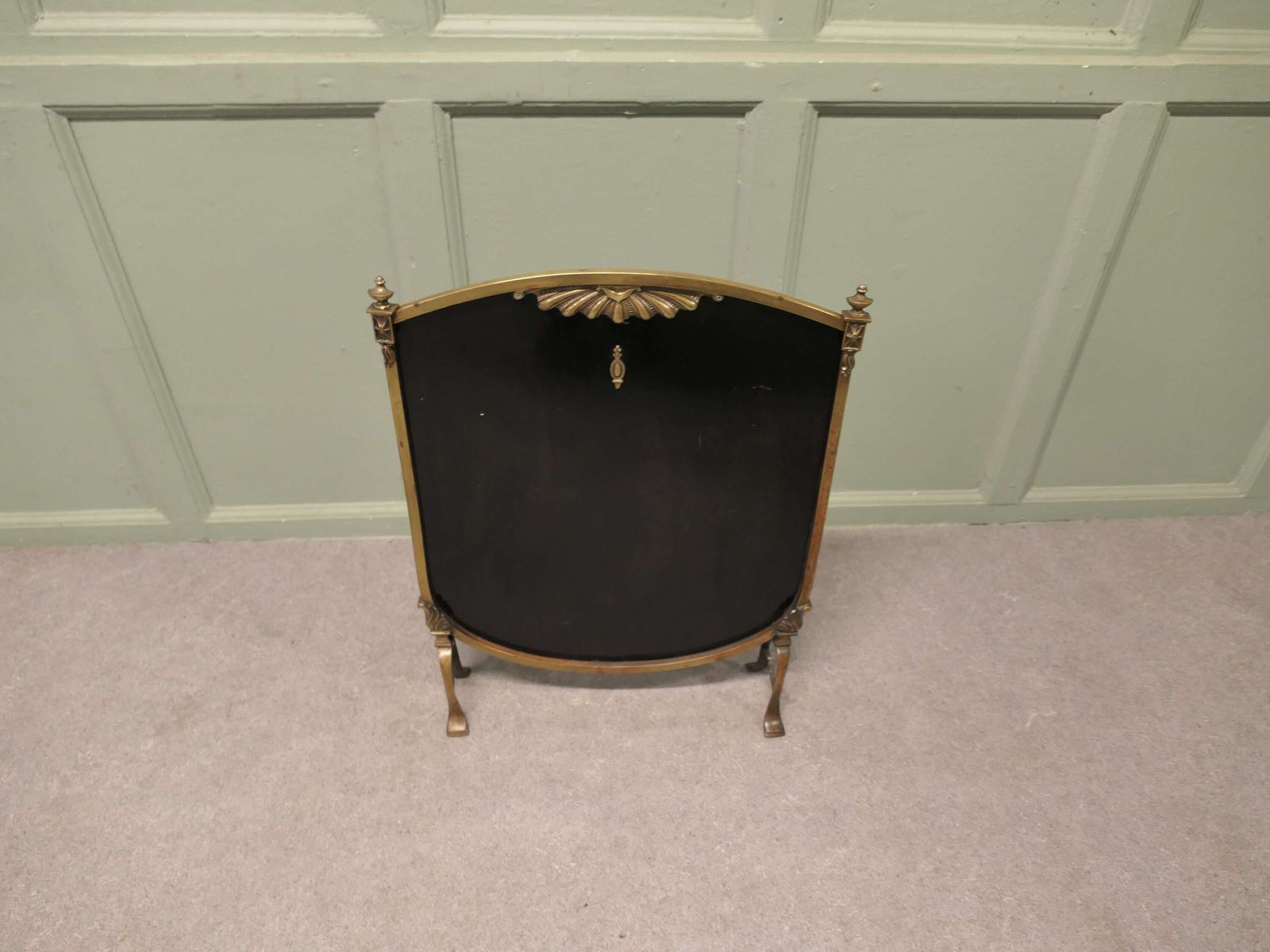 Art Deco Style Brass And Black Fire Screen This Is A Charming Screen photo furniture