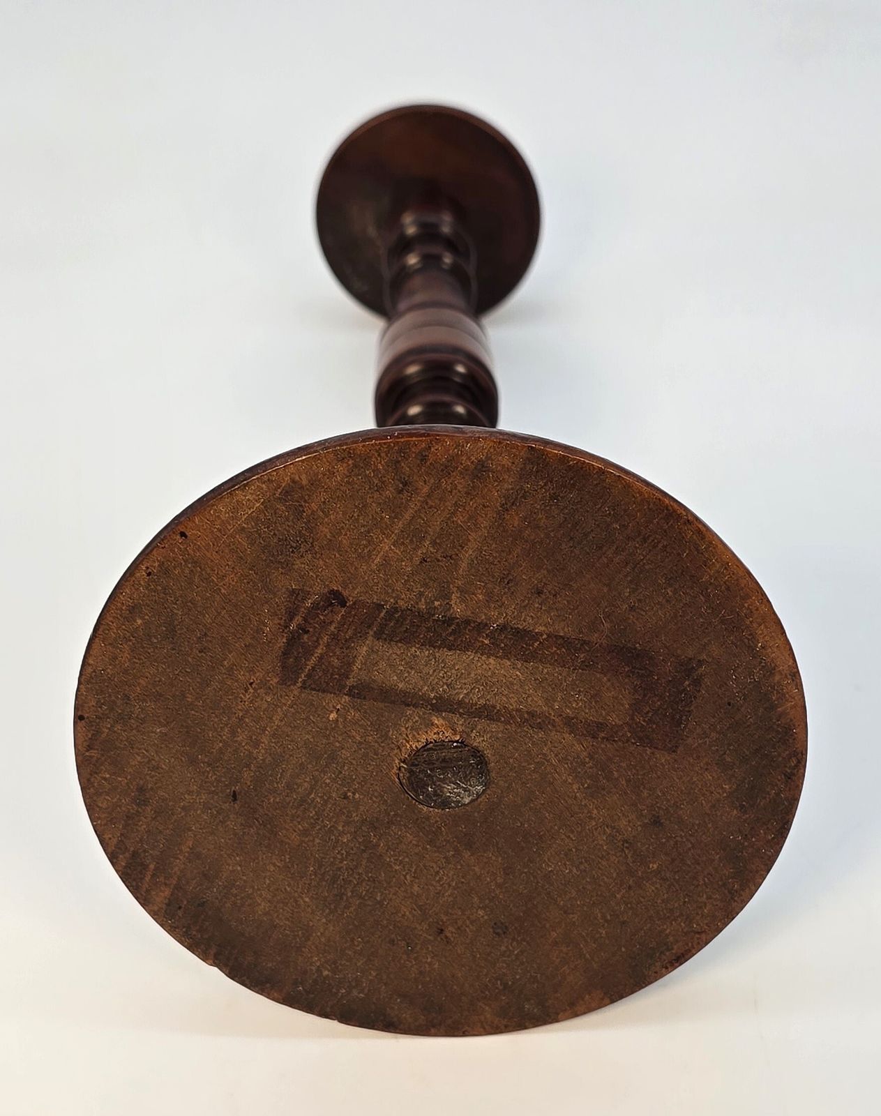 Pair Of 18th Century Wig Stands Made From Yew Wood, English Circa 1730 photo vintage