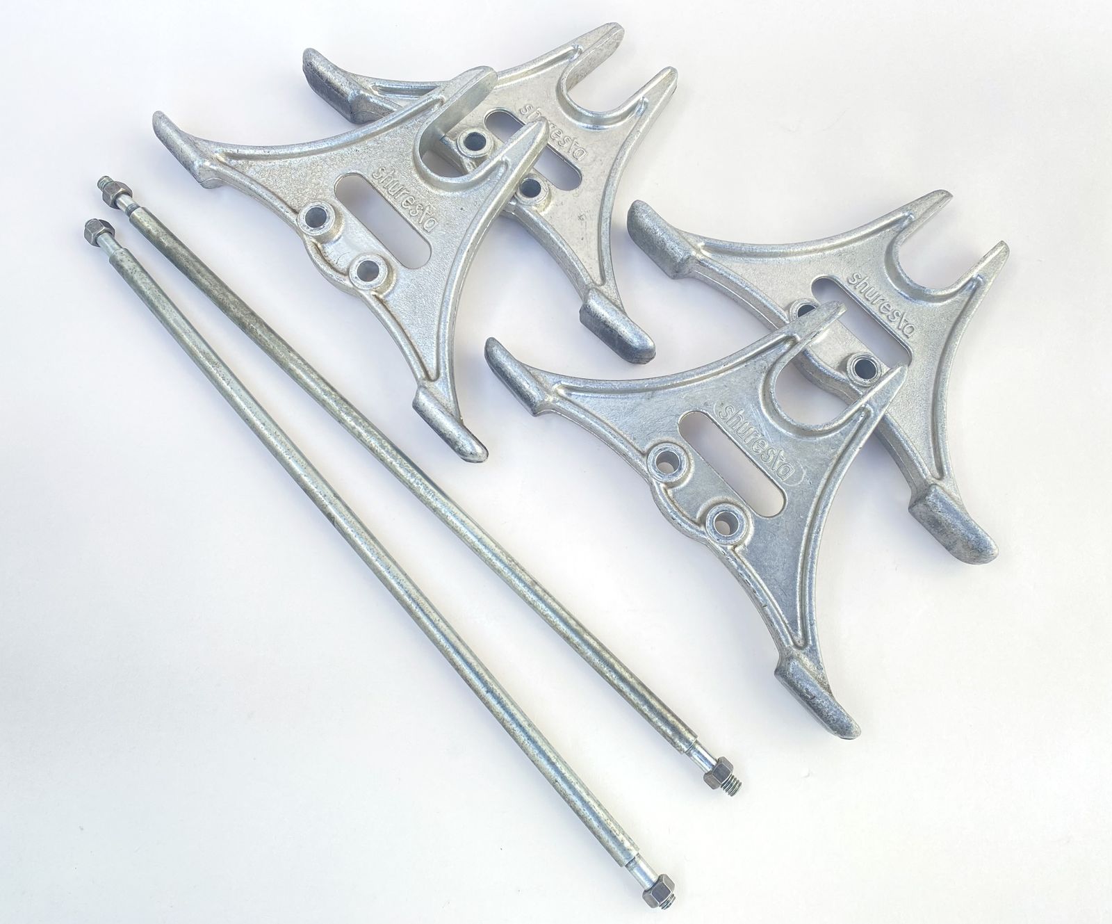 1950's Shuresta Aluminium Alloy Bike Display Stand And Two Additional Ends photo vinterior