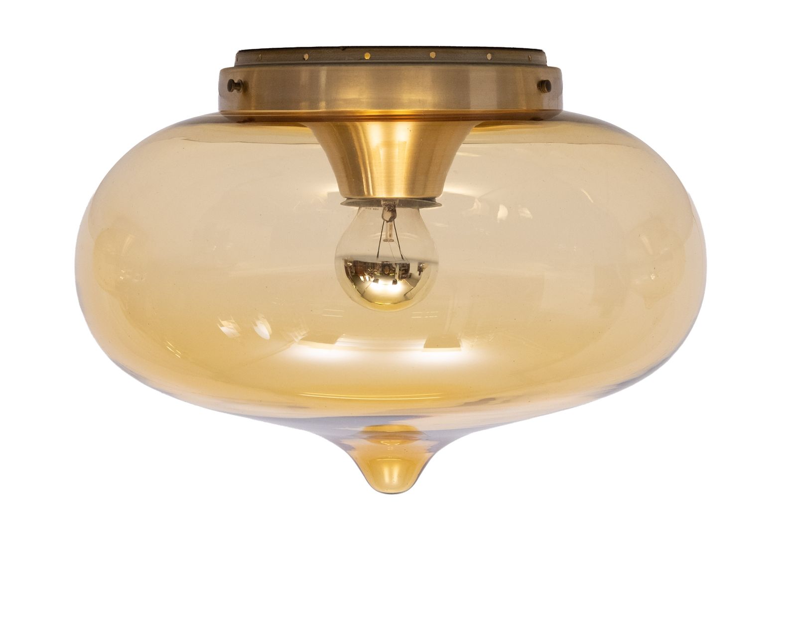 Rookglazen Hanglampen Van Dijkstra Lamps, Ca. Jaren 1970 photo buy